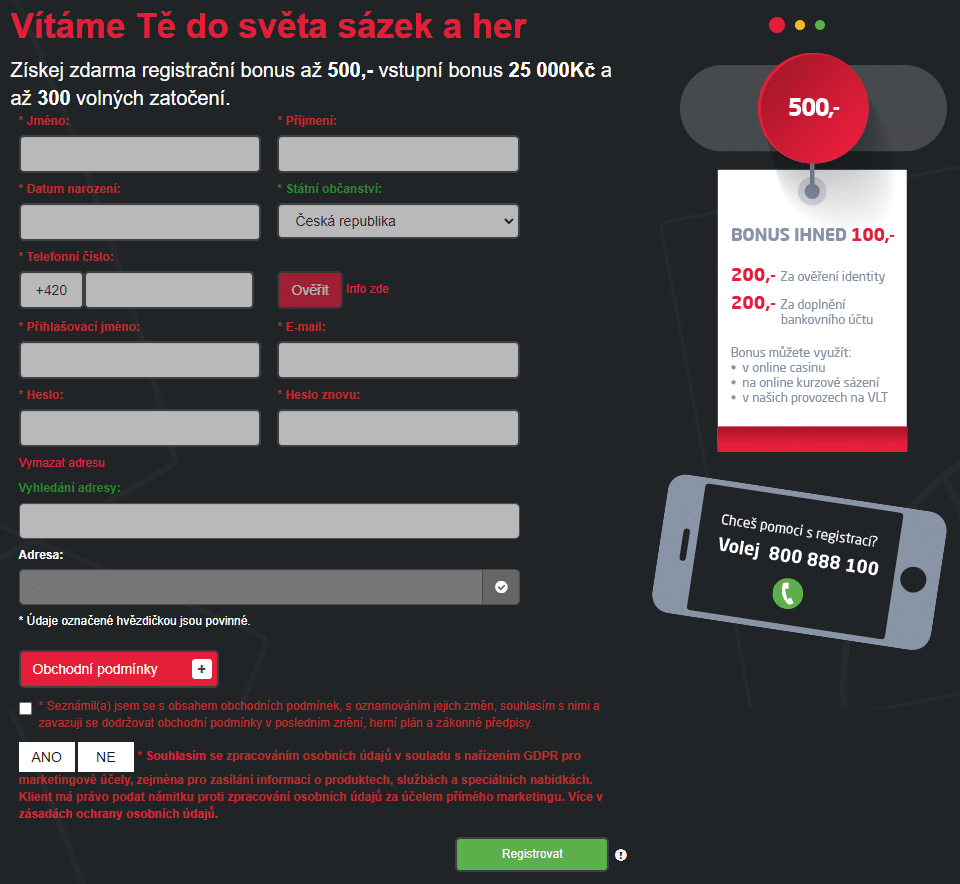 Jak se registrovat u Synottipu Synottip registrace